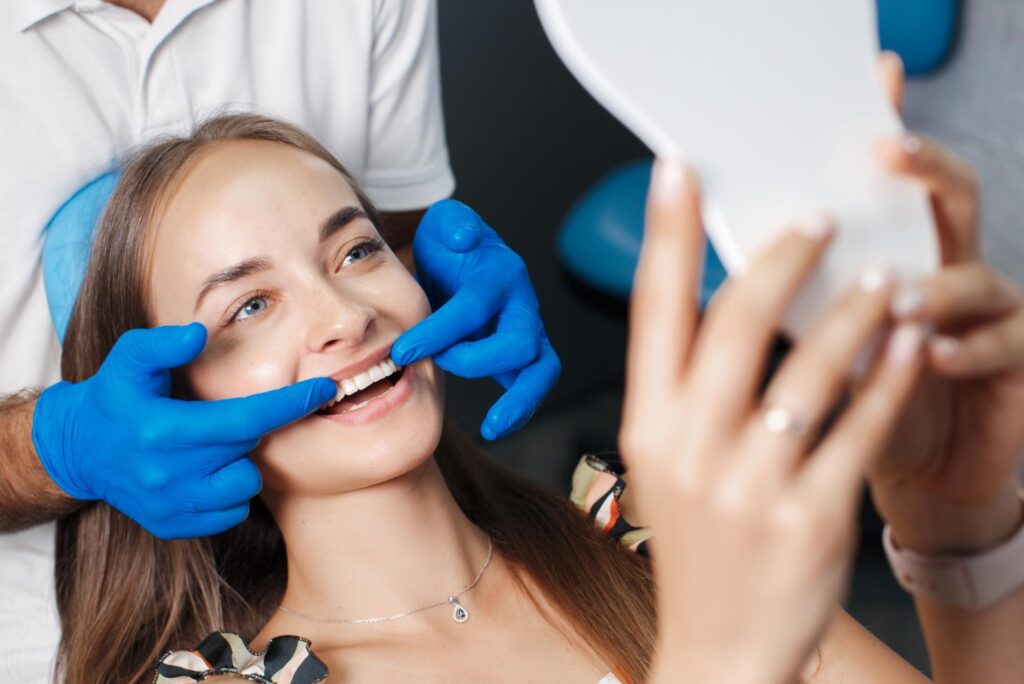 Assessing enamel and gum health before teeth whitening treatment