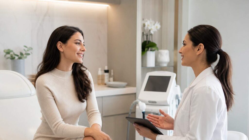 Laser hair reduction sessions at Mediluxe clinic
