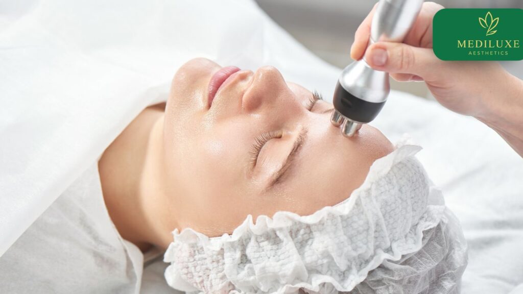 HIFU treatment being administered for deeper skin laxity concerns